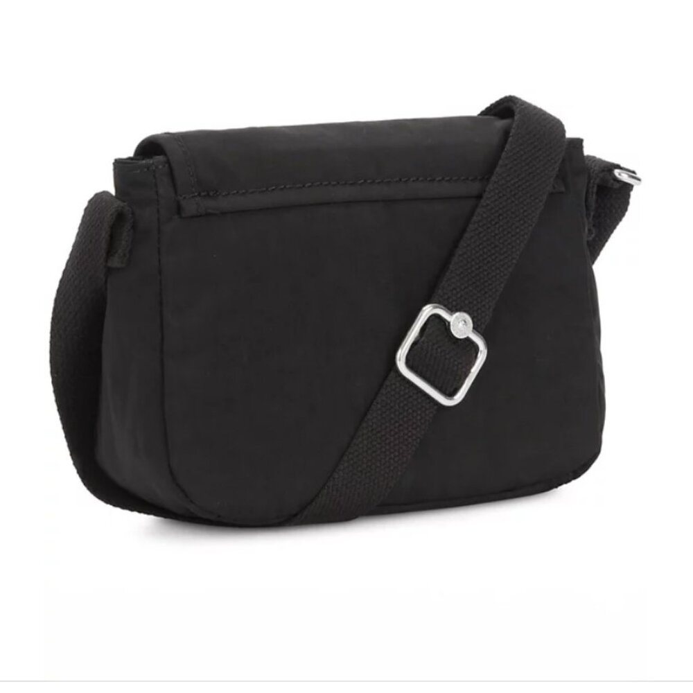 Kipling Sabian Mini Crossbody Bag Black Noir Nylon Adjustable Strap Purse - Picture 3 of 5